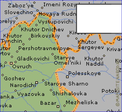 mapa de Zhytomyr em ingles