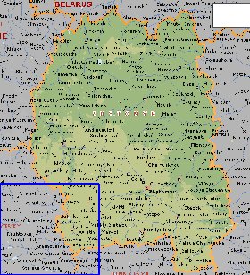 mapa de Zhytomyr em ingles