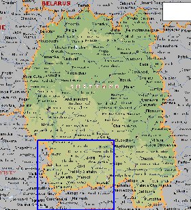 mapa de Zhytomyr em ingles