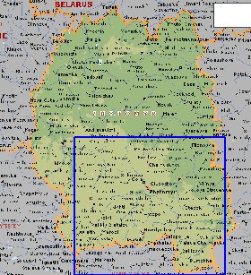 mapa de Zhytomyr em ingles