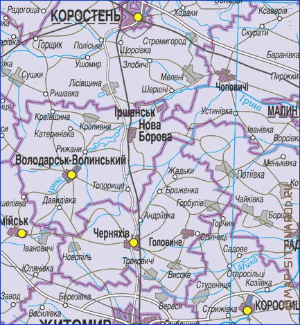 mapa de Zhytomyr